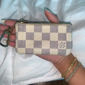 Louis Vuitton key pouch azul damier